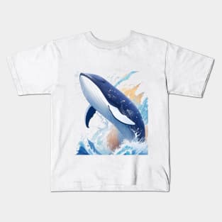 majestic whale in painting style. Kids T-Shirt